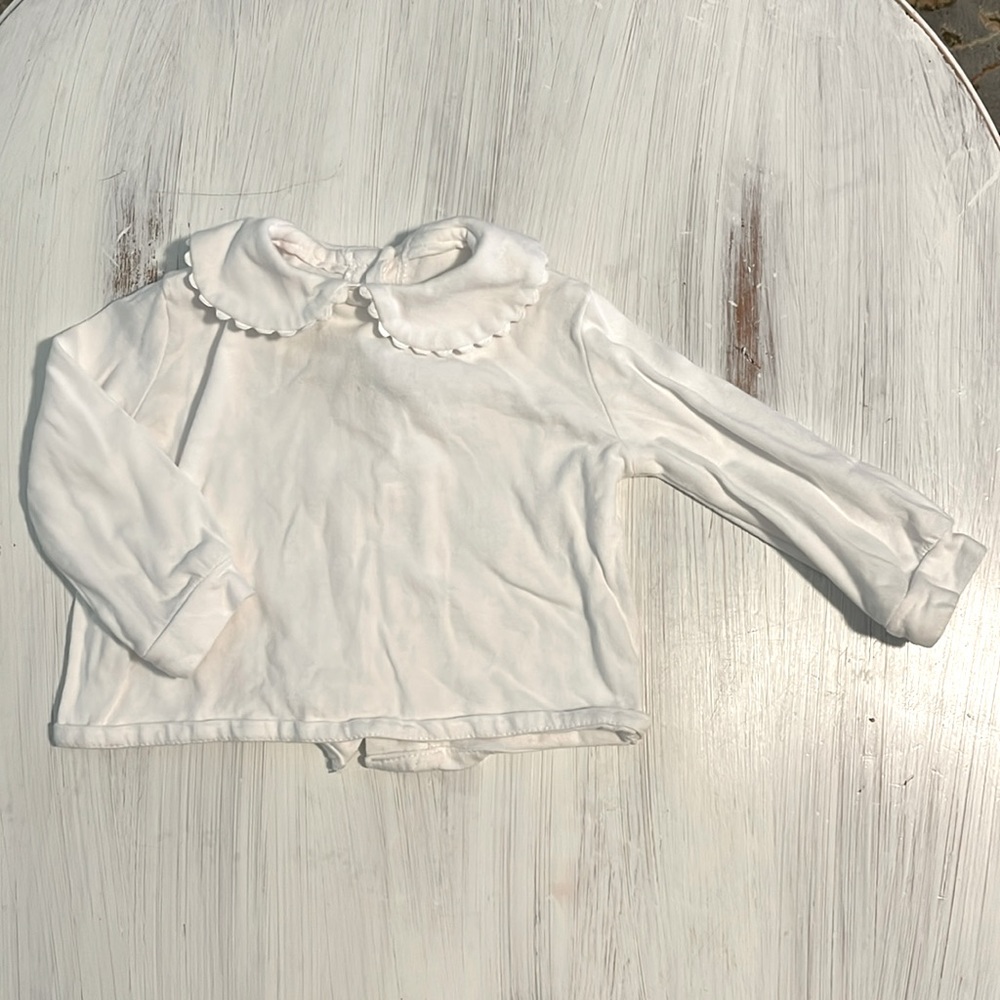 💚5/$25💚 White Long Sleeve Peter Pan Collar Top